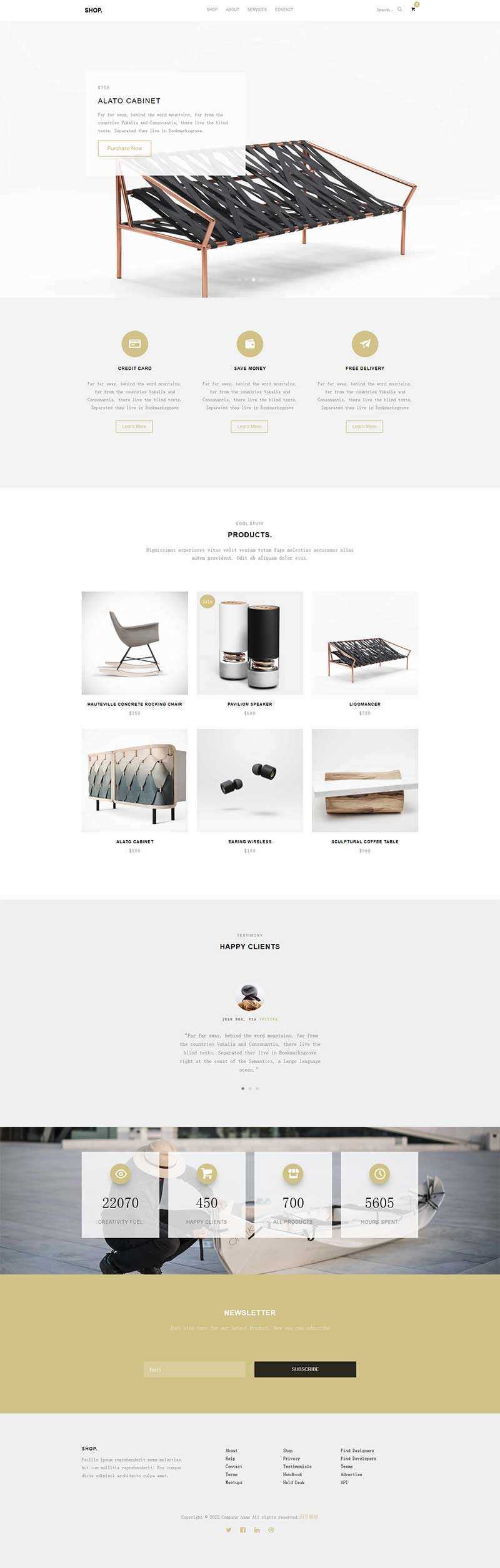 创意产品宣传购买HTML5网站模板 - 项目资源网