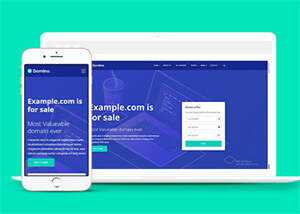 宽屏域名服务代理商HTML5模板下载 - 项目资源网