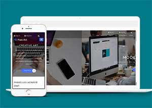 响应式艺术创作类公司网站模板 - 项目资源网