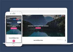 简洁响应式营销平台网站模板 - 项目资源网