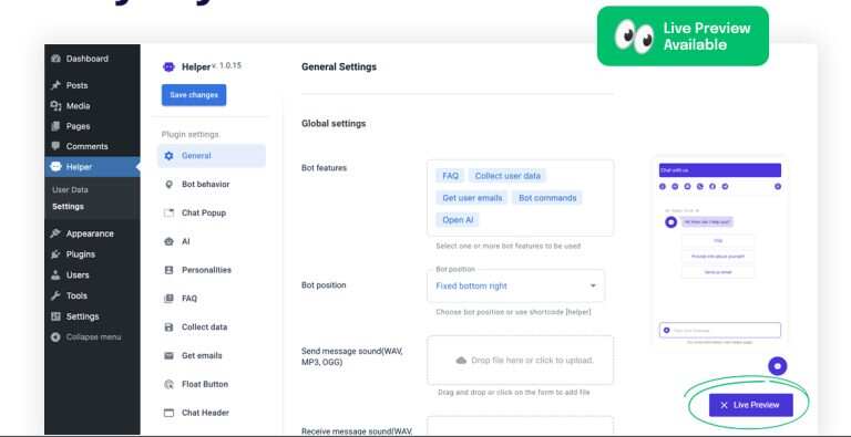 图片[3] - WordPress 插件 OpenAI 聊天机器人 – Helper助手破解版 1.0.18 - 项目资源网