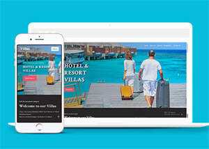 简约酒店度假别墅网站模板源码 - 项目资源网