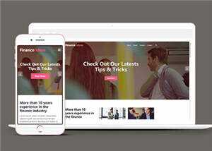 宽屏金融服务公司html模板下载 - 项目资源网