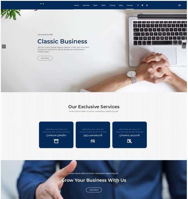 品牌设计数据营销机构网站模板 - 项目资源网