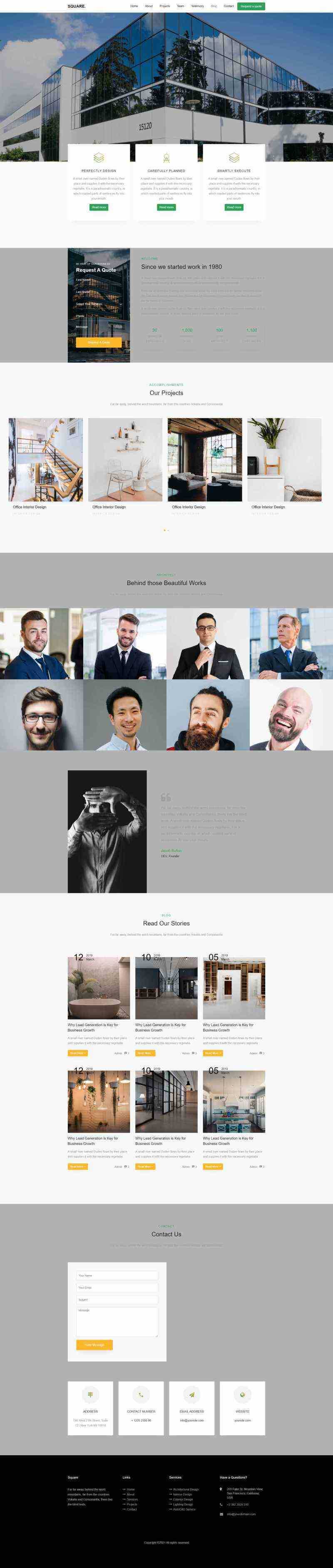 响应式室内装修设计网站html模板 - 项目资源网