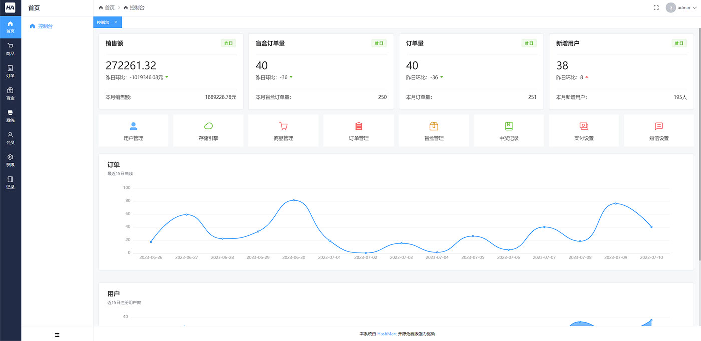 2023 全新 UI 哈希玛特 HashMart 全开源盲盒系统源码下载