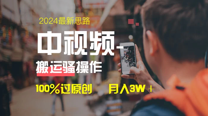 中视频新思路，双重去重 100% 过原创，一键分发多平台变现，简单无脑，日入 1000+ - 项目资源网